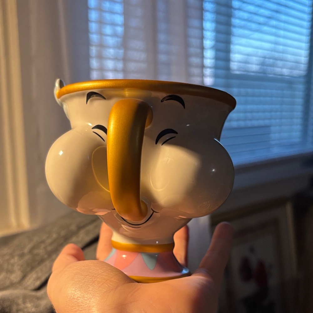 Disney Chip Character Mug with Gold and Pink